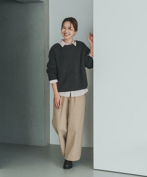 URBAN RESEARCH DOORS / アーバンリサーチ ドアーズ ニット・セーター | ハミルトンウール畦ボートネックプルオーバー | 詳細14