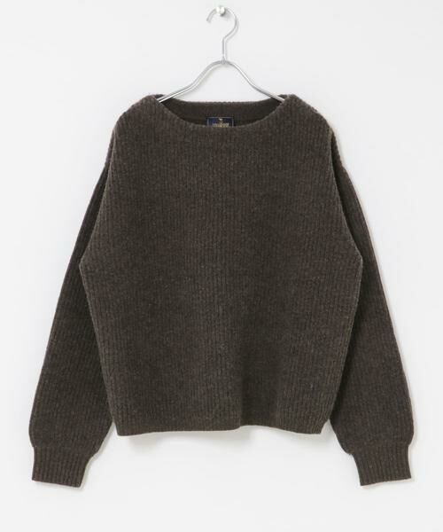 URBAN RESEARCH DOORS / アーバンリサーチ ドアーズ ニット・セーター | ハミルトンウール畦ボートネックプルオーバー | 詳細17