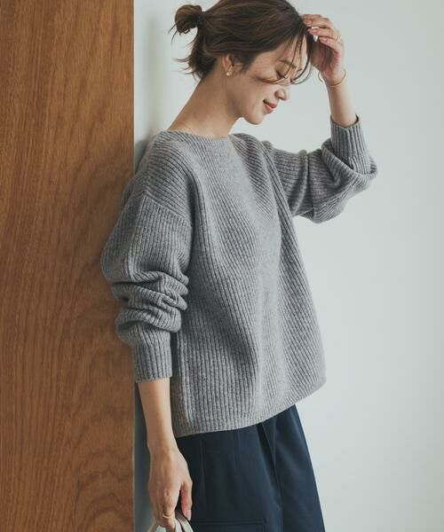 URBAN RESEARCH DOORS / アーバンリサーチ ドアーズ ニット・セーター | ハミルトンウール畦ボートネックプルオーバー | 詳細19