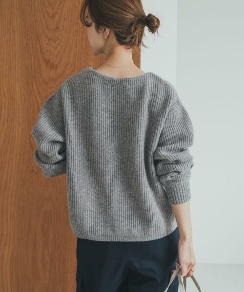 URBAN RESEARCH DOORS / アーバンリサーチ ドアーズ ニット・セーター | ハミルトンウール畦ボートネックプルオーバー | 詳細20