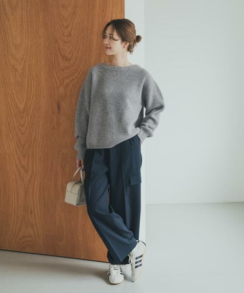 URBAN RESEARCH DOORS / アーバンリサーチ ドアーズ ニット・セーター | ハミルトンウール畦ボートネックプルオーバー | 詳細23