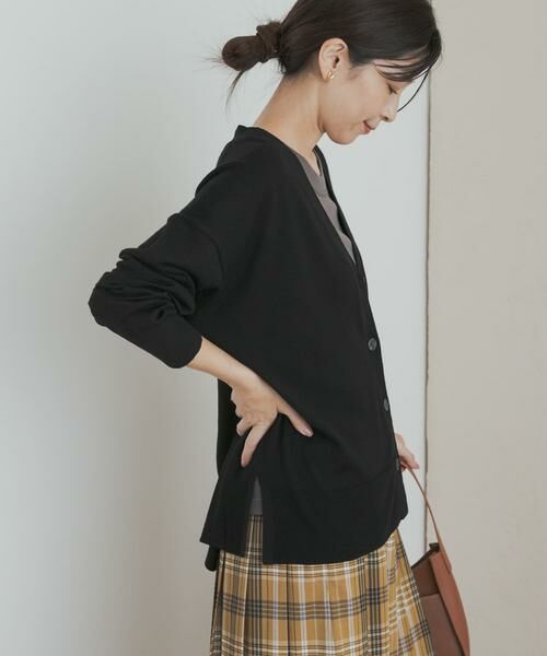 URBAN RESEARCH DOORS / アーバンリサーチ ドアーズ カーディガン・ボレロ | ウォッシャブルウールVネックワイドカーディガン | 詳細3