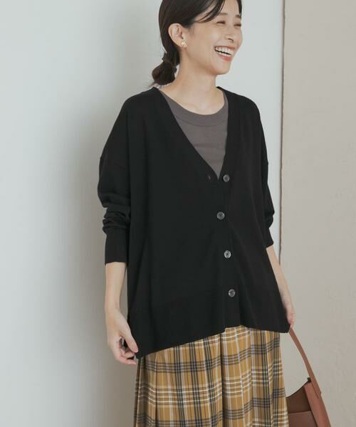 URBAN RESEARCH DOORS / アーバンリサーチ ドアーズ カーディガン・ボレロ | ウォッシャブルウールVネックワイドカーディガン | 詳細4