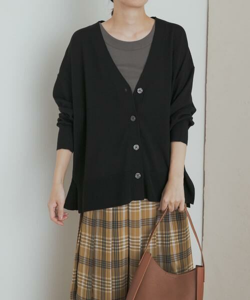 URBAN RESEARCH DOORS / アーバンリサーチ ドアーズ カーディガン・ボレロ | ウォッシャブルウールVネックワイドカーディガン | 詳細5