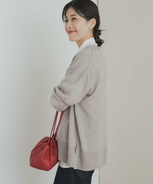 URBAN RESEARCH DOORS / アーバンリサーチ ドアーズ カーディガン・ボレロ | ウォッシャブルウールVネックワイドカーディガン | 詳細11