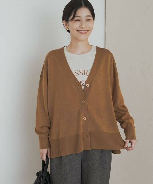 URBAN RESEARCH DOORS / アーバンリサーチ ドアーズ カーディガン・ボレロ | ウォッシャブルウールVネックワイドカーディガン | 詳細19