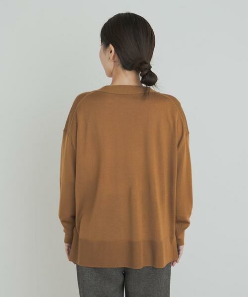 URBAN RESEARCH DOORS / アーバンリサーチ ドアーズ カーディガン・ボレロ | ウォッシャブルウールVネックワイドカーディガン | 詳細28