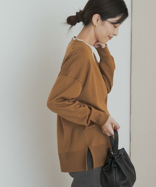 URBAN RESEARCH DOORS / アーバンリサーチ ドアーズ カーディガン・ボレロ | ウォッシャブルウールVネックワイドカーディガン | 詳細21