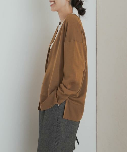 URBAN RESEARCH DOORS / アーバンリサーチ ドアーズ カーディガン・ボレロ | ウォッシャブルウールVネックワイドカーディガン | 詳細24
