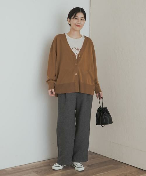 URBAN RESEARCH DOORS / アーバンリサーチ ドアーズ カーディガン・ボレロ | ウォッシャブルウールVネックワイドカーディガン | 詳細25