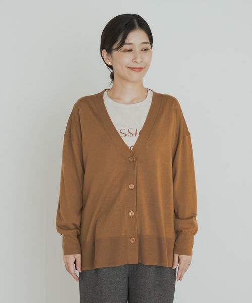 URBAN RESEARCH DOORS / アーバンリサーチ ドアーズ カーディガン・ボレロ | ウォッシャブルウールVネックワイドカーディガン | 詳細26