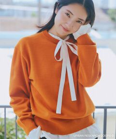 URBAN RESEARCH DOORS / アーバンリサーチ ドアーズ ニット・セーター | 『仁村紗和さん着用』『UR TECH 200日ニット』スウェットライクプルオーバー