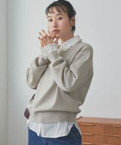 URBAN RESEARCH DOORS / アーバンリサーチ ドアーズ ニット・セーター | 『仁村紗和さん着用』『UR TECH 200日ニット』スウェットライクプルオーバー