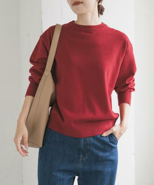 URBAN RESEARCH DOORS / アーバンリサーチ ドアーズ ニット・セーター | 『仁村紗和さん着用』『UR TECH 200日ニット』スウェットライクプルオーバー | 詳細7