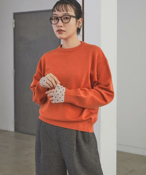 URBAN RESEARCH DOORS / アーバンリサーチ ドアーズ ニット・セーター | 『仁村紗和さん着用』『UR TECH 200日ニット』スウェットライクプルオーバー | 詳細15