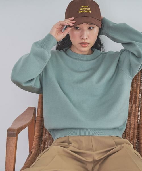 URBAN RESEARCH DOORS / アーバンリサーチ ドアーズ ニット・セーター | 『仁村紗和さん着用』『UR TECH 200日ニット』スウェットライクプルオーバー | 詳細21