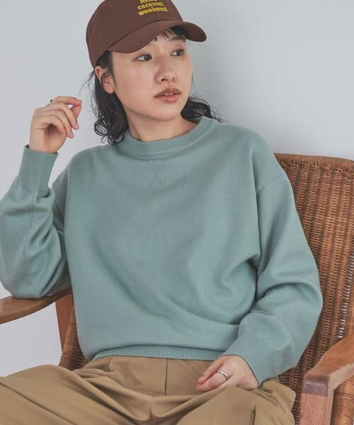 URBAN RESEARCH DOORS / アーバンリサーチ ドアーズ ニット・セーター | 『仁村紗和さん着用』『UR TECH 200日ニット』スウェットライクプルオーバー | 詳細22