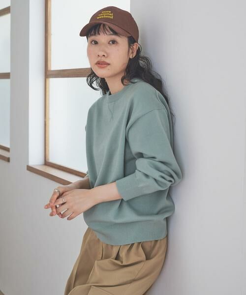 URBAN RESEARCH DOORS / アーバンリサーチ ドアーズ ニット・セーター | 『仁村紗和さん着用』『UR TECH 200日ニット』スウェットライクプルオーバー | 詳細24