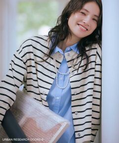 URBAN RESEARCH DOORS / アーバンリサーチ ドアーズ カーディガン・ボレロ | 『仁村紗和さん着用』『UR TECH 200日ニット』リングドットカーディガン
