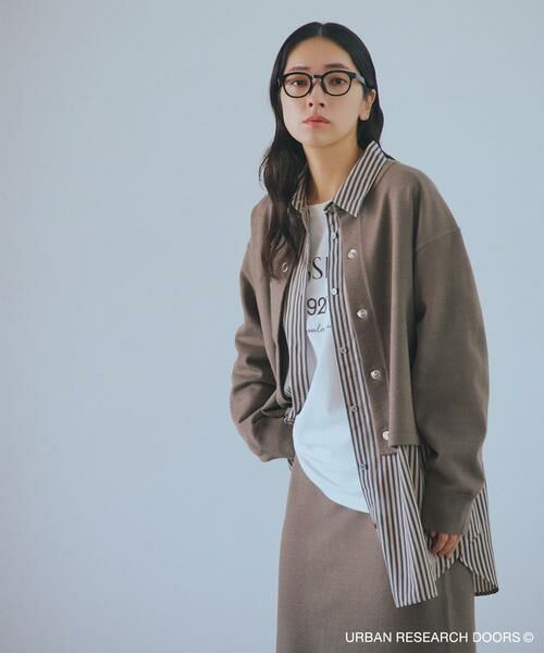 URBAN RESEARCH DOORS / アーバンリサーチ ドアーズ カーディガン・ボレロ | 『仁村紗和さん着用』『UR TECH 200日ニット』リングドットカーディガン | 詳細10