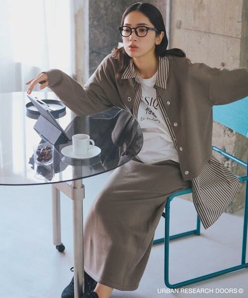 URBAN RESEARCH DOORS / アーバンリサーチ ドアーズ カーディガン・ボレロ | 『仁村紗和さん着用』『UR TECH 200日ニット』リングドットカーディガン | 詳細12