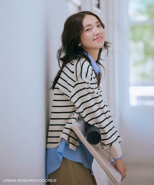 URBAN RESEARCH DOORS / アーバンリサーチ ドアーズ カーディガン・ボレロ | 『仁村紗和さん着用』『UR TECH 200日ニット』リングドットカーディガン | 詳細22