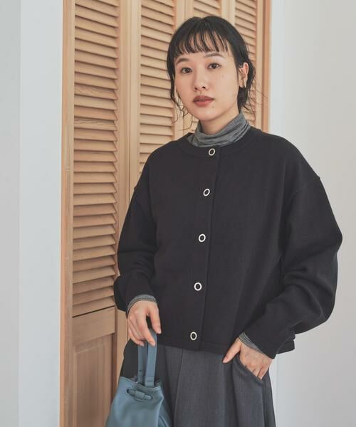 URBAN RESEARCH DOORS / アーバンリサーチ ドアーズ カーディガン・ボレロ | 『仁村紗和さん着用』『UR TECH 200日ニット』リングドットカーディガン | 詳細30
