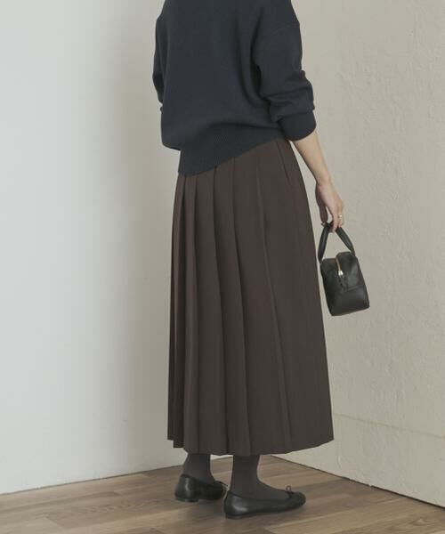 URBAN RESEARCH DOORS / アーバンリサーチ ドアーズ スカート | 『UR TECH SMOOTHLUXE』片ヒダプリーツスカート | 詳細2