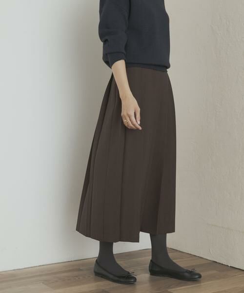 URBAN RESEARCH DOORS / アーバンリサーチ ドアーズ スカート | 『UR TECH SMOOTHLUXE』片ヒダプリーツスカート | 詳細3