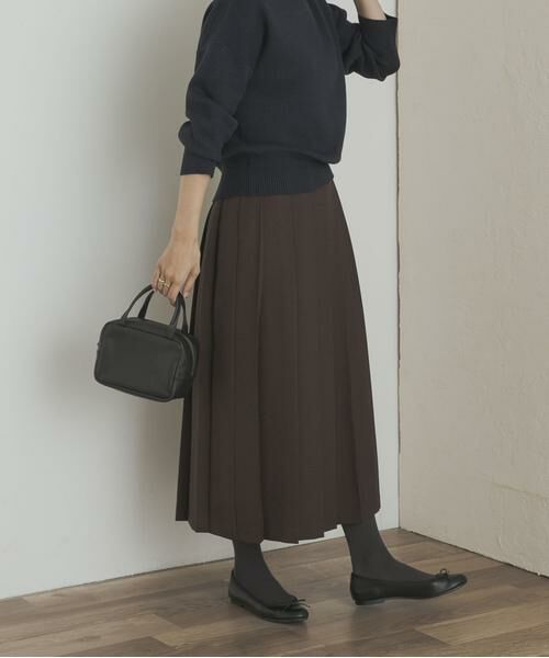 URBAN RESEARCH DOORS / アーバンリサーチ ドアーズ スカート | 『UR TECH SMOOTHLUXE』片ヒダプリーツスカート | 詳細7