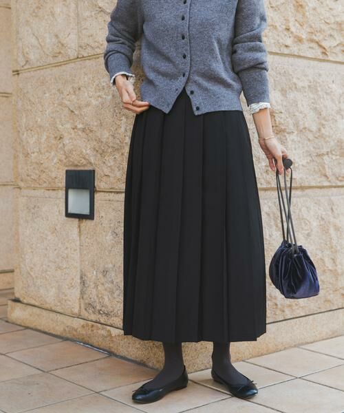 URBAN RESEARCH DOORS / アーバンリサーチ ドアーズ スカート | 『UR TECH SMOOTHLUXE』片ヒダプリーツスカート | 詳細21