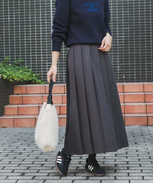 URBAN RESEARCH DOORS / アーバンリサーチ ドアーズ スカート | 『UR TECH SMOOTHLUXE』片ヒダプリーツスカート | 詳細28