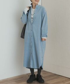 URBAN RESEARCH DOORS / アーバンリサーチ ドアーズ ワンピース | 『WEB/一部店舗限定カラー』『UR TECH』コーデュロイシャツワンピース