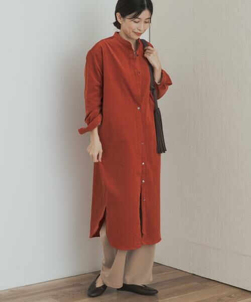 URBAN RESEARCH DOORS / アーバンリサーチ ドアーズ ワンピース | 『WEB/一部店舗限定カラー』『UR TECH』コーデュロイシャツワンピース | 詳細3