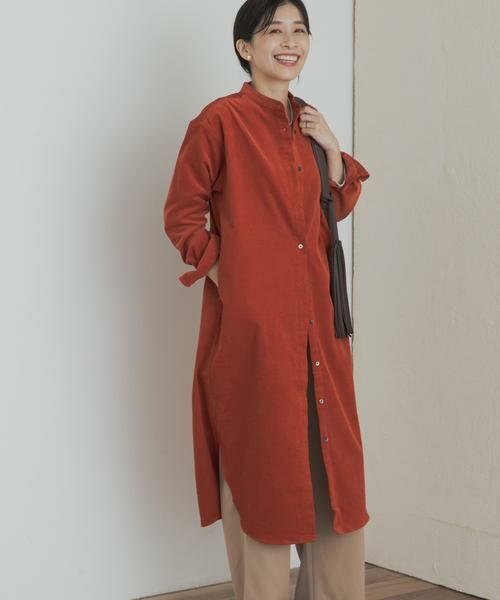 URBAN RESEARCH DOORS / アーバンリサーチ ドアーズ ワンピース | 『WEB/一部店舗限定カラー』『UR TECH』コーデュロイシャツワンピース | 詳細7