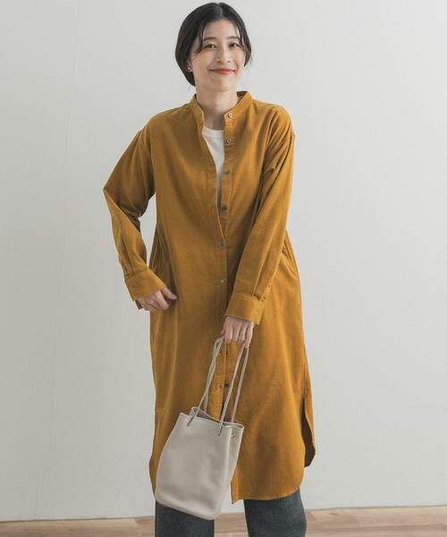 URBAN RESEARCH DOORS / アーバンリサーチ ドアーズ ワンピース | 『WEB/一部店舗限定カラー』『UR TECH』コーデュロイシャツワンピース | 詳細19