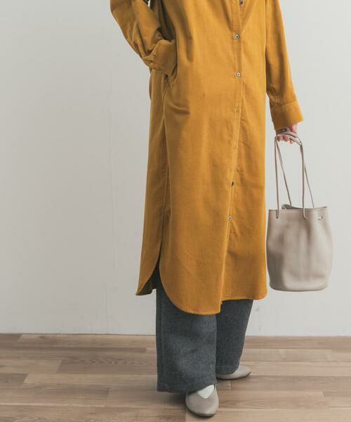 URBAN RESEARCH DOORS / アーバンリサーチ ドアーズ ワンピース | 『WEB/一部店舗限定カラー』『UR TECH』コーデュロイシャツワンピース | 詳細23