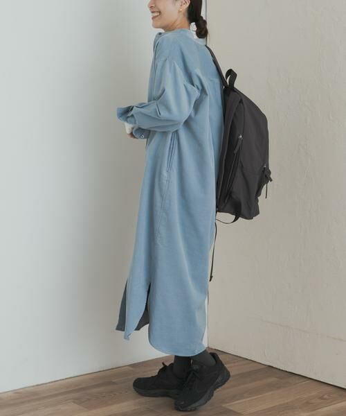 URBAN RESEARCH DOORS / アーバンリサーチ ドアーズ ワンピース | 『WEB/一部店舗限定カラー』『UR TECH』コーデュロイシャツワンピース | 詳細29