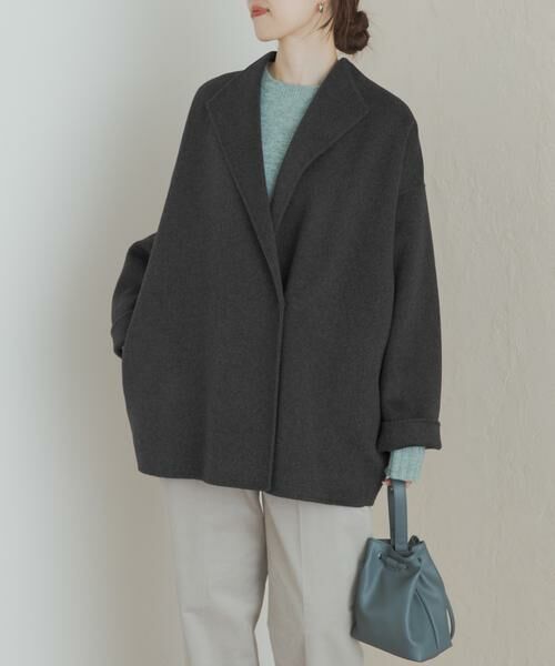 URBAN RESEARCH DOORS / アーバンリサーチ ドアーズ その他アウター | ウールリバーミドルガウンコート | 詳細2