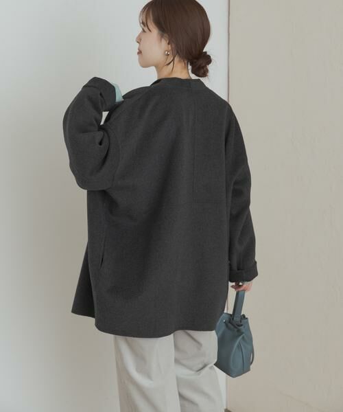 URBAN RESEARCH DOORS / アーバンリサーチ ドアーズ その他アウター | ウールリバーミドルガウンコート | 詳細4