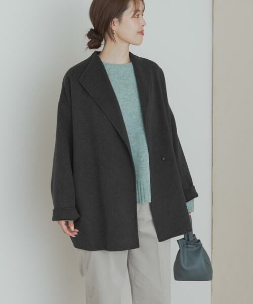 URBAN RESEARCH DOORS / アーバンリサーチ ドアーズ その他アウター | ウールリバーミドルガウンコート | 詳細6