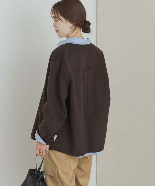 URBAN RESEARCH DOORS / アーバンリサーチ ドアーズ その他アウター | ウールリバーノーカーラミドルコート | 詳細5