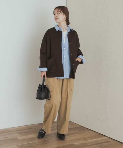 URBAN RESEARCH DOORS / アーバンリサーチ ドアーズ その他アウター | ウールリバーノーカーラミドルコート | 詳細7