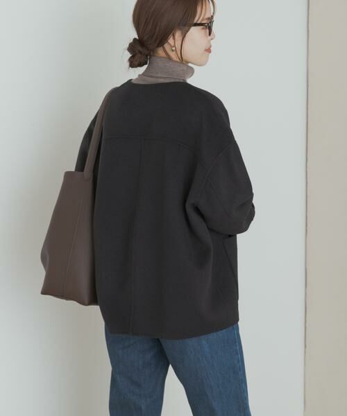 URBAN RESEARCH DOORS / アーバンリサーチ ドアーズ その他アウター | ウールリバーノーカーラミドルコート | 詳細17