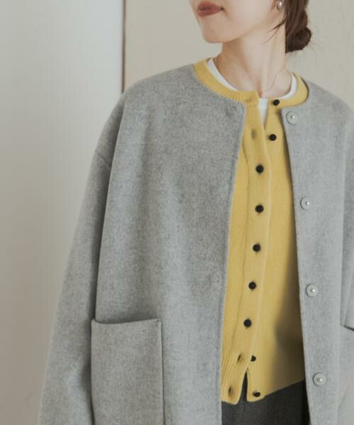 URBAN RESEARCH DOORS / アーバンリサーチ ドアーズ その他アウター | ウールリバーノーカーラミドルコート | 詳細23