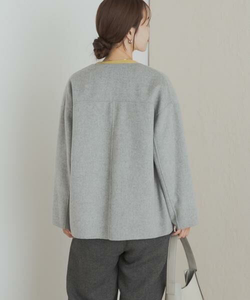 URBAN RESEARCH DOORS / アーバンリサーチ ドアーズ その他アウター | ウールリバーノーカーラミドルコート | 詳細26