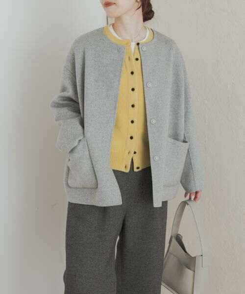 ウールリバーノーカーラミドルコート （その他アウター）｜URBAN