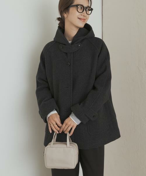 URBAN RESEARCH DOORS / アーバンリサーチ ドアーズ その他アウター | エアリーウールフードコート | 詳細2