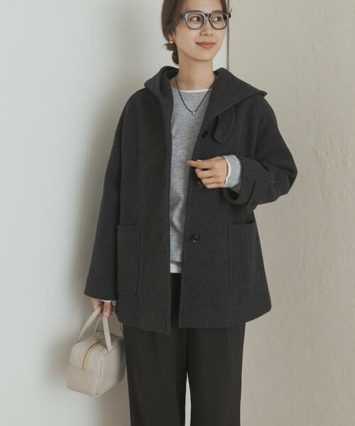 URBAN RESEARCH DOORS / アーバンリサーチ ドアーズ その他アウター | エアリーウールフードコート | 詳細5