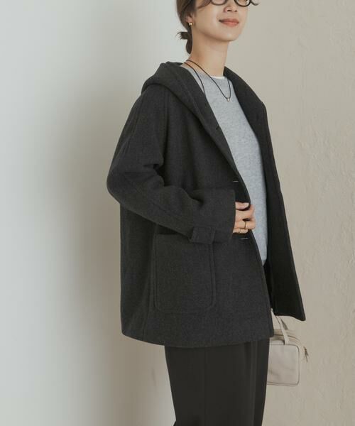 URBAN RESEARCH DOORS / アーバンリサーチ ドアーズ その他アウター | エアリーウールフードコート | 詳細7